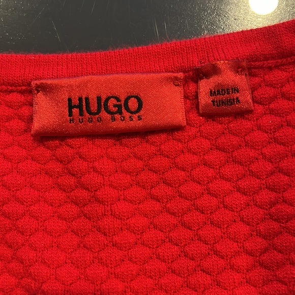Hugo by Hugo Boss red stretch peplum sweater - Picture 5 of 6